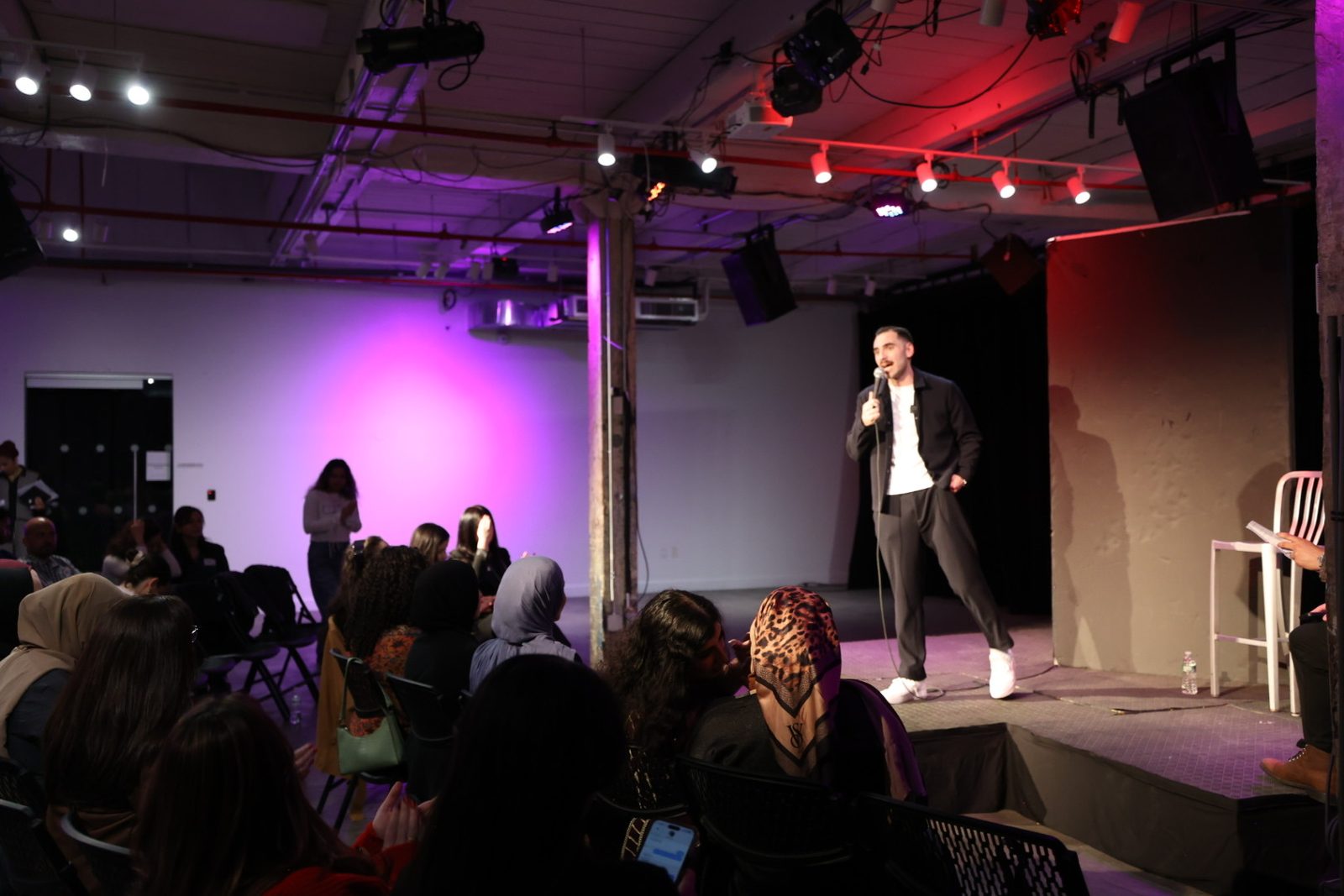 Zaid Fouzi on stage at Habibi In The City